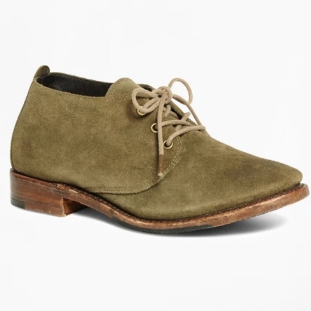 Vintage Shoe Company Ankle Boots Olive Suede